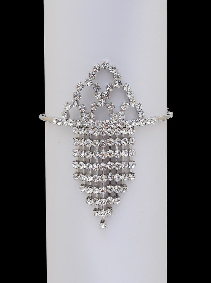 Silverpolish white diamond armlet-18