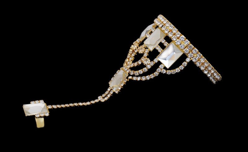 Goldpolish white diamond bracelet-3