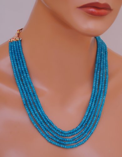 Beautiful aqua blue pearl mala-1070