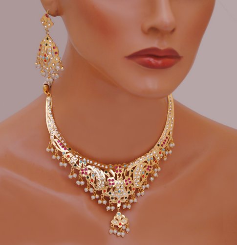 Goldpolish multicolour  pearl set-1315