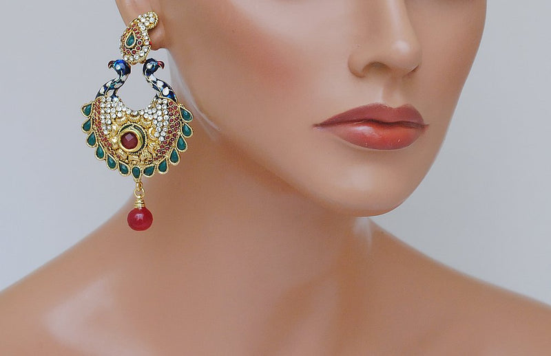 Goldpolish multicolor earring-2271