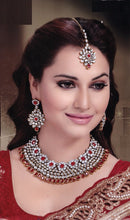 Goldpolish white kundan set-2097
