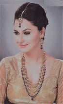 Goldpolish white kundan set-2100