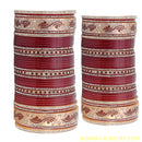 marron, cream and white bridal choora