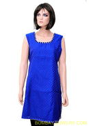 beautiful royal blue brocket kurti