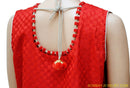 beautiful red brocket kurti