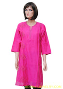 fusicha pink cotton kurti