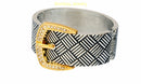 Crystal studded Metal belt bracelet