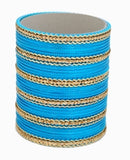 Blue And Golden Bangles Set-XL