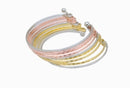 Tricolor Fashion Cuff Bangle-Adjustable