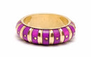 Golden And Fusicha Pink Fashion Cuff Bangle-Small