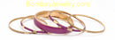 Oxidised Golden And Voilet Fashion Bangle Set Of 5-Medium