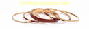 Oxidised Golden And Marroon Fashion Bangle Set Of 5-Medium