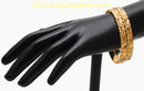 Golden Bangle Set Of 2 With Attractive Pattern-medium