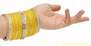 goldplated yellow bangle set- medium