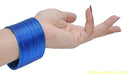 set of 18 deep blue metal bangle-xl
