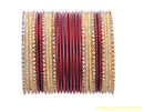 marron and golden metal bangles-l