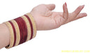 marron and golden metal bangles-l