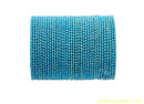 SET OF 36 AQUA BLUE METAL BANGLES-L