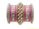 goldplated fusicha pink kundan bangles-m