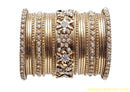 goldplated white diamond bangles-m
