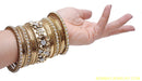 goldplated white diamond bangles-m