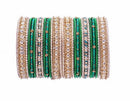 Goldpolih green bangle set-2192