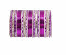 Purple and golden bangle set-2203
