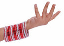 Red and silver bangle set-2213
