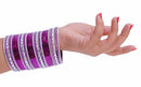 Silver and purple bangle set-2216