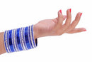 Blue and Silver bangle set-2218
