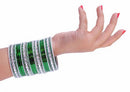 Green and Silver bangle set-2222