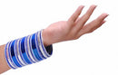 Blue and silver bangle set-2255
