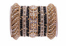 Golden and black bangle  set-2258