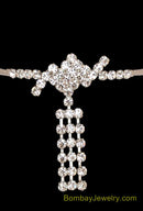 silverplated white diamond armlet