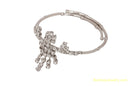 silverplated white diamond armlet