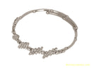 silverplated white diamond armlet