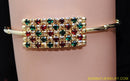 goldplated marron, green and golden diamond armlet