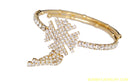 goldplated white diamond armlet