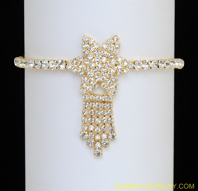 goldplated white diamond armlet