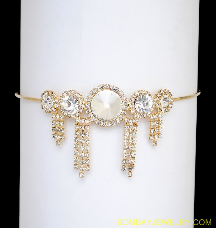 goldplated white diamond armlet