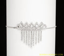 silverplated white diamond armlet