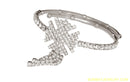 silverplated white diamond armlet