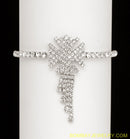 silverplated white diamond armlet