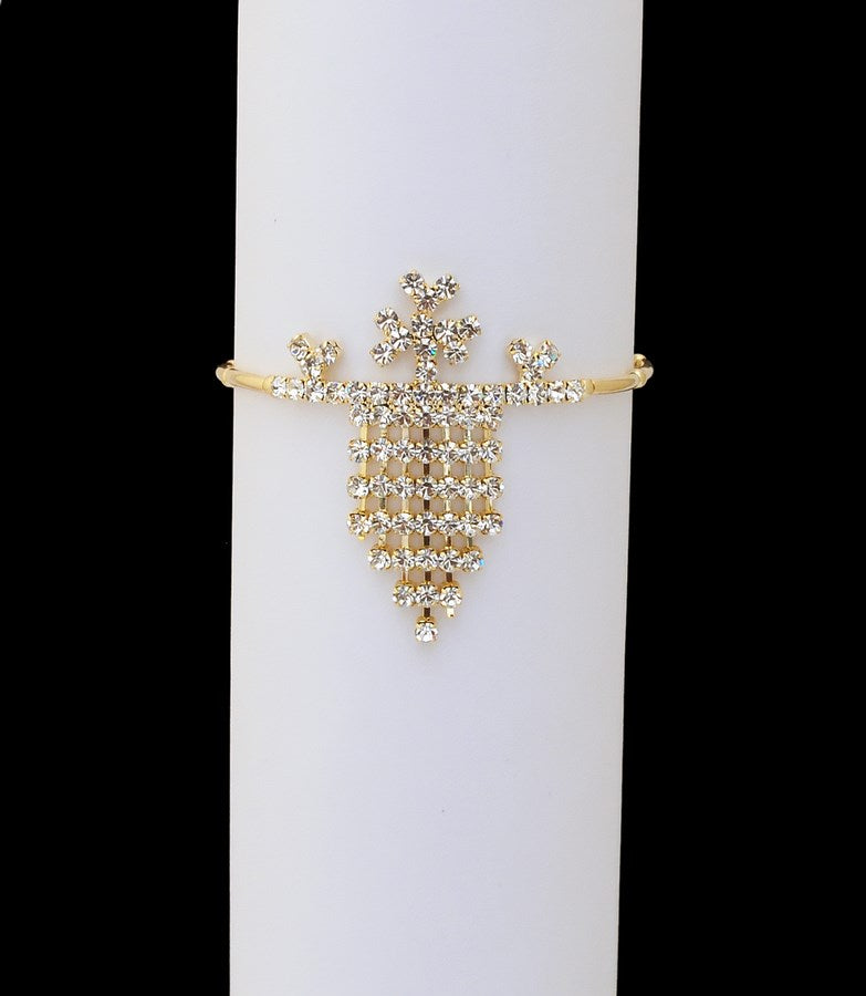 goldpolated white diamond armlet-3
