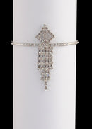 Silverplated white diamond armlet-bj1