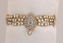 Goldpolish white kundan armlet-1256
