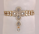 goldpolish white kundan armlet-1258