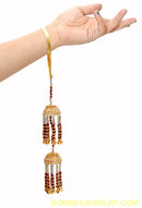 beautiful maroon and golden bridal kalira- each
