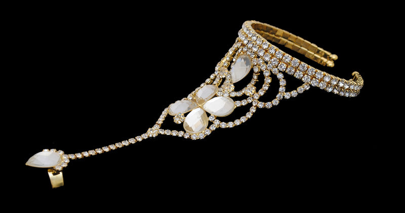Goldpolish white diamond bracelet-5